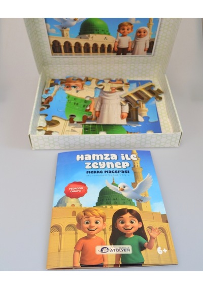 Mescid-i Nebevi 54 Parça Çocuk Puzzle Hikâye Kitabı Ve Boyama Kitabı Hediyeli, Özel Kutulu