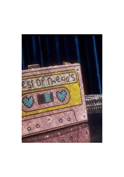 Gael Cassette Crush Taşlı Clutch Çanta Pembe Pembe