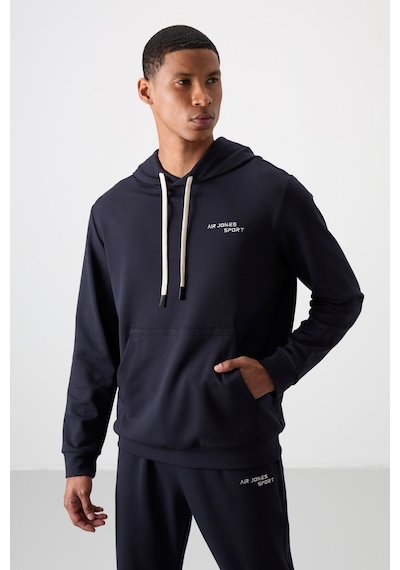 Tommy Life Lacivert Pamuklu Kalın Yumuşak Dokulu Comfort Fit Nakışlı Erkek Eşofman Takım - 85255 Lacivert
