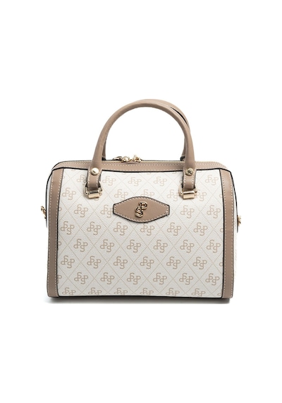 Silver Polo Sp1091 Kadın El Çantası Monogram Bej-latte