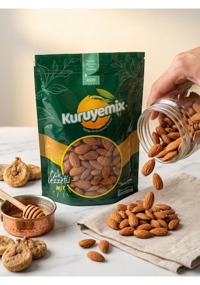 Doğal Çiğ Badem İçi - %100 Doğal Ve Sağlıklı Enerji Deposu 250g 250 G