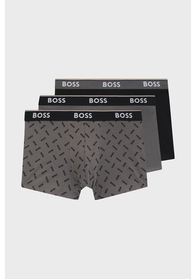 Boss Erkek Boxer 50554443 060 Gri-siyah-gri Gri-siyah-gri