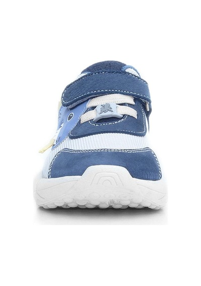 Rakerplus Barefoot Hakiki Deri Krem Lacivert Dinazorlu Cırtlı Çocuk Spor Ayakkabı Krem