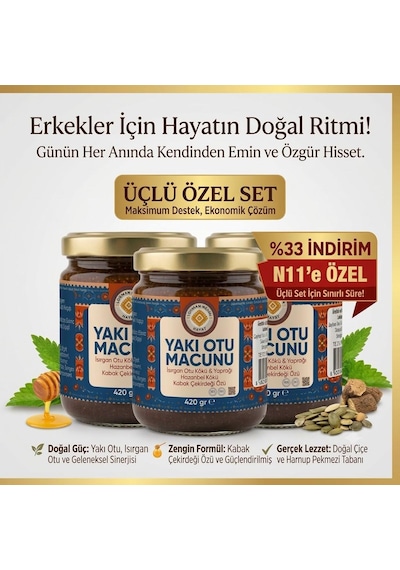 3 X 420 Gr Yakı Otu Macunu Erkekler Için Yaşam Konforuna Destek Bitkisel Macun