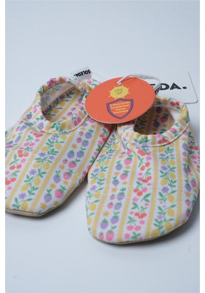 Soleda Uv Korumalı Kaydırmaz Bebek Çocuk Deniz Havuz Patiği Fruits Çok Renkli