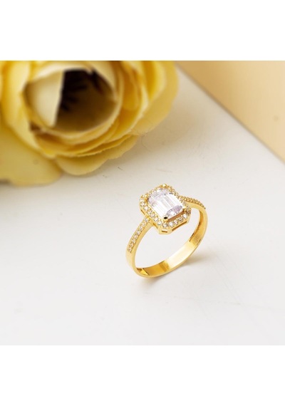 14 Ayar Altın Baget Taşlı Yüzük YZCAY14K22248