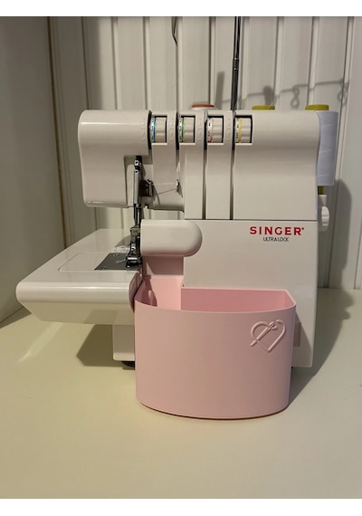 Singer Overlok Makinası Çöp Kutusu Xl Pembe