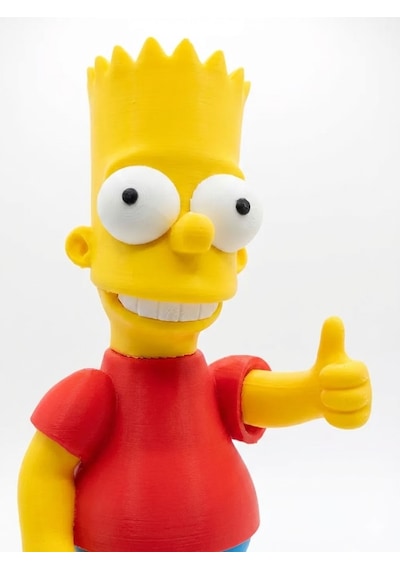 Bart Simpson Figürü Sevimli Çizgi Film Karakteri Dekoratif Figür 3d Baskı Koleksiyon Masaüstü Süsü 0