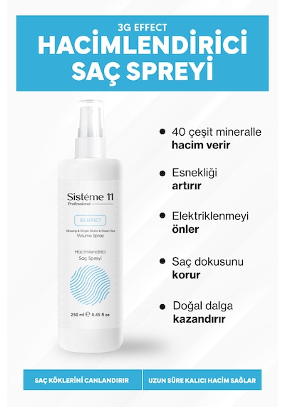 Sistéme 11 Ocean & Volume Hacimlendirici Deniz Tuzu Spreyi 250 Ml