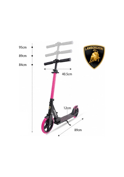 Lamborghini Lisanslı L6-200 Katlanabilir Metal Ayaklık Kaymaz Taban 2 Tekerlekli 8+ Yaş Çocuk Scooter Yeşil