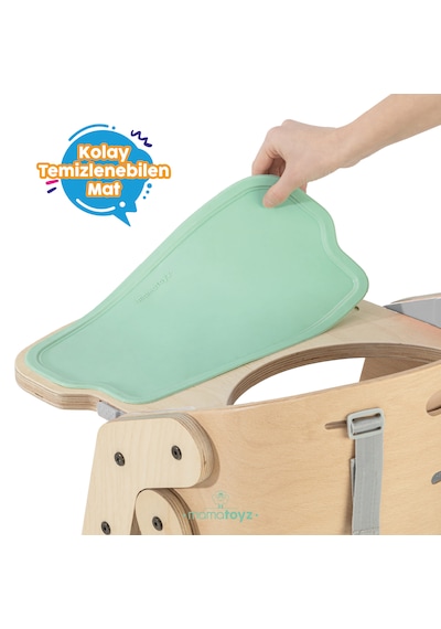 Mamatoyz Mychair All İn One Natural Versiyonu Doğal Ahşap Mama Sandalyesi