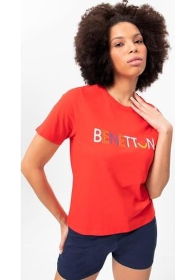 Benetton T-shırt-kırmızı Kırmızı