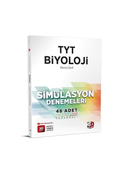 3D Yayınları Tyt Biyoloji Simülasyon 48 Deneme