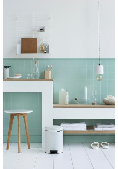 Brabantia Tret Çöp Kovası, İç Kovalı, Plastik, Çelik, Plastik, Beyaz, 5 Litre