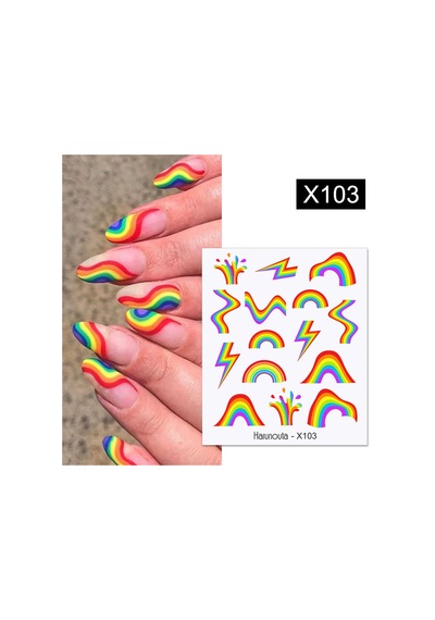 Su Transferli Nail Art Sticker X103 53013-3