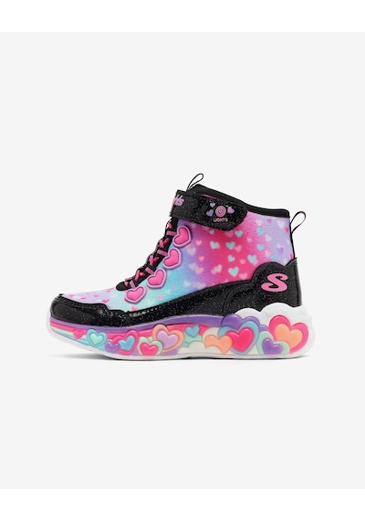 Skechers Eternal Heart Lıghts Büyük Kız Çocuk Siyah Işıklı Bot 303262l Bkmt Siyah