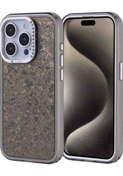 Apple Uyumlu iPhone 15 Pro Kılıf Taşlı Tasarımlı Zore Kapi Kapak 1