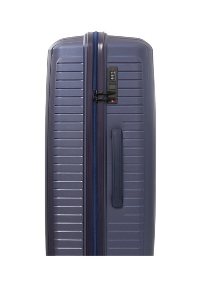 Ground Dikey Çizgili 3'lü Set Valiz 10728 Lacivert