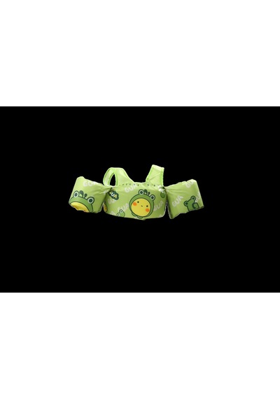 Toyflyer Kurbağa Desenli Kolluklu Çocuk Yüzme Yeleği Gövde Destekli 2-6 Yaş 15-30 Kg Fl006