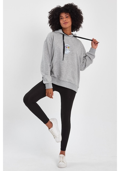Alexander Gardi Alexandergardı Baskılı Kapüşonlu Comfort Fit Sweatshırt E22-757a-04 001