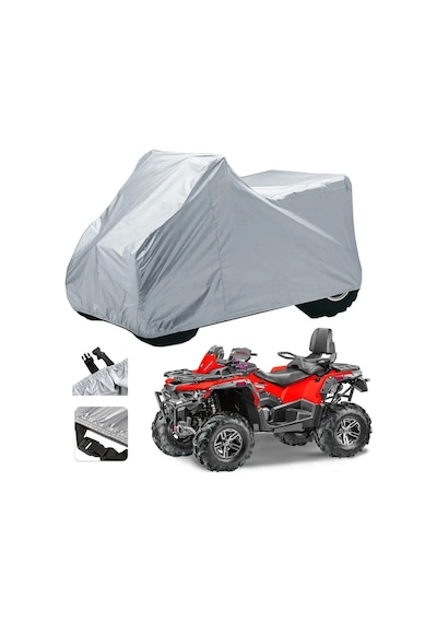 Gri Can-am Outlander Max 1000 Ltd Atv Brandası, Atv Koruyucu Örtüsü