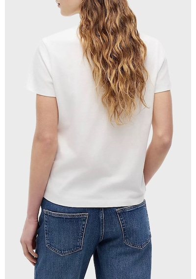 Tommy Jeans Pamuklu Regular Fit Bisiklet Yaka T Shirt Kadın T Shirt Dw0dw22789 Ybl Beyaz