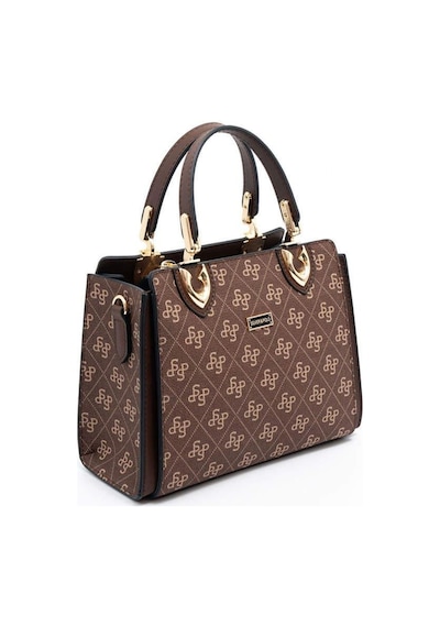 Silver Polo Sp1133 Kadın El Çantası Monogram Kahve-kahve