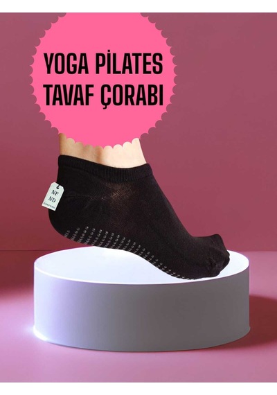 Enefendi 3 Çift Babet Çorap Görünmez Spor Yoga Pilates Kaymaz Silikon Taban 36-40 Siyah Beyaz Krem Dikişsiz Renkli