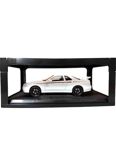 1:24 Metal Model Koleksiyon Araba Nissan Skyline Gt-r R34 Beyaz 19 Cm Döner Ön Tekerler