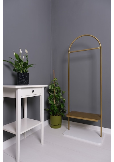 Afrodit Metal Ayaklı Askılık Konfeksiyon Askılığı Gold Elbise Askılığı Kıyafet Askılığı Gold