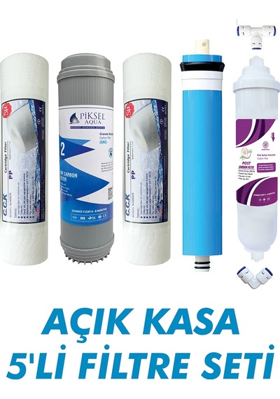 Tüm Açık Kasa Su Arıtma Cihazları İle Uyumlu 5'li Filtre Seti