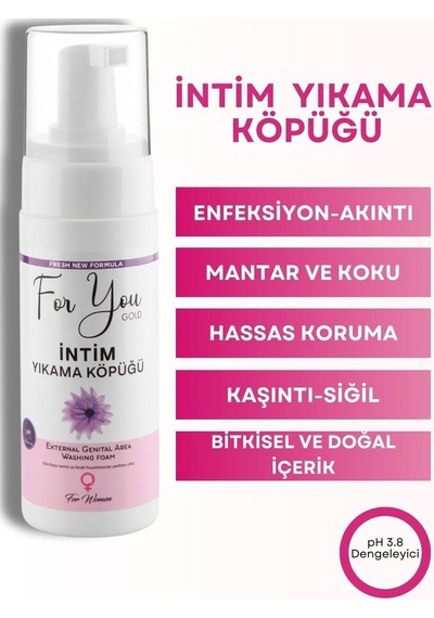 For You Gold Intim Genital Bölge Ph Dengeli Günlük Yıkama Köpüğü
