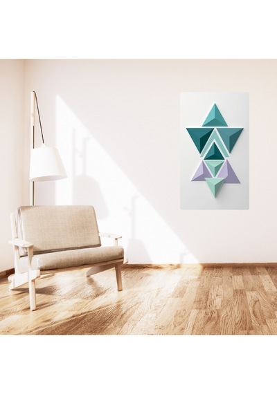 Bohem Tablo Soyut Üçgenler, Geometrik, Soyut Üçgenler Bohem Duvar Sanatı Çerçevesiz Poster