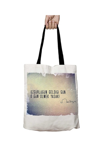 Art Hediye Siyah Kulplu O Gün Ölmek Yasak Yıkanabilir Okul Omuz Çanta Çok Renkli