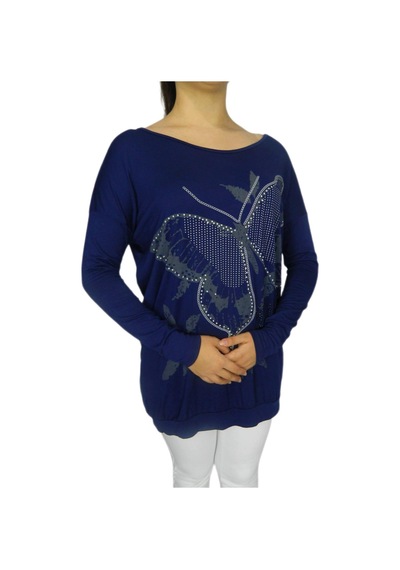 Kadın Oversayz Kelebek Baskılı Sweatshirt Brg39702 001