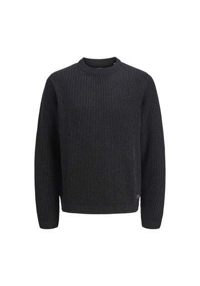 Jack & Jones Jjedover Knıt Crew Neck Sn Siyah