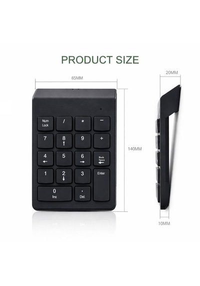 Molix Mx-1515 Kablosuz Usb Numpad Numerik Keypad Klavye - 2.4ghz Sessiz Ve Ergonomik Sayısal Tuş Takımı Siyah