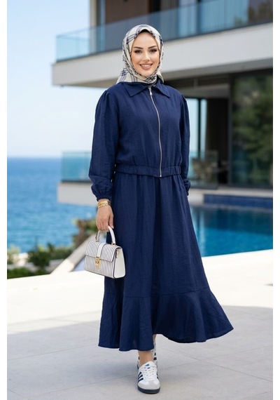 Hb Harma Time Butik Kadın Fermuarlı Çilek Kumaş Lacivert Ceket Etek İkili Takım Lacivert Lacivert Hb Harma Time Butik Kadın Fermuarlı Çilek Kumaş Lacivert Ceket Etek İkili Takım Lacivert Lacivert