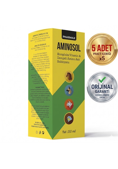 Pharmax Aminosol 150 Ml X 5 Adet Ekonomik Set İştah Açıcı Ve Bağışıklık Güçlendirici Multivitamin