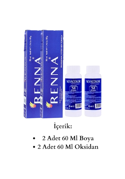 Renna Tüp Boya 2 x 60 ML 5.3 + Oksidan 2'li