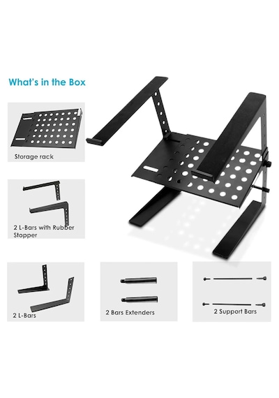 Pyle Plpts26 Ayarlanabilir Laptop Bilgisayar Ve Dj Controller Standı