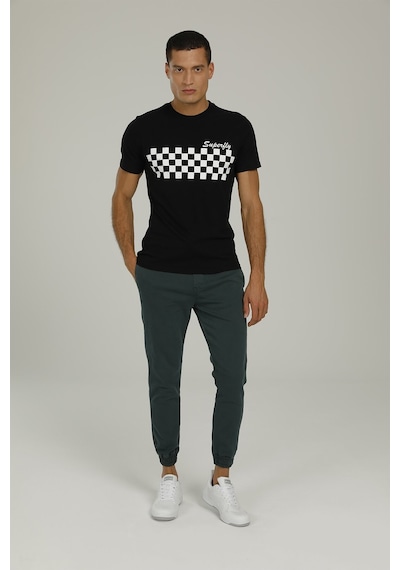 Superfly 22540-Men Tshırt Black Wh Beyaz Erkek Kısa Kol T-Shirt Çok Renkli