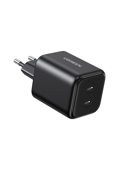 Ugreen 45w Gan Hızlı Şarj Cihazı Type-c Qc Pd 2xusb-c, Siyah, 65058