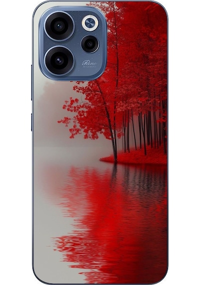 Oppo Reno 15f Uyumlu Sonbahar Gölü Baskılı Silikon Kılıf Renkli