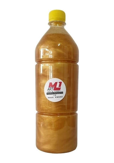 M1 ART Hediyelik  Simli Sedef Süsleme Solüsyonu Limon Esanslı 1 l Altın