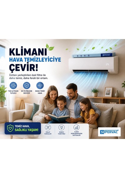 Klima Hava Temizleyici F9 Hepa Filtre, Duvar Tipi Split Klimalar İle Uyumlu 12000 Btu Çok Renkli