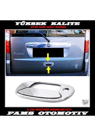 Fiat Doblo Krom Bagaj Açma 2 Prç 2000-2010 Arası Paslanmaz Çel .
