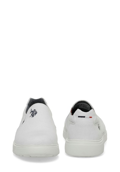 U.S. Polo Assn. Us Polo Assn Erkek Ayakkabı 4fx Kittan İpliksiz Bağcıksız Beyaz