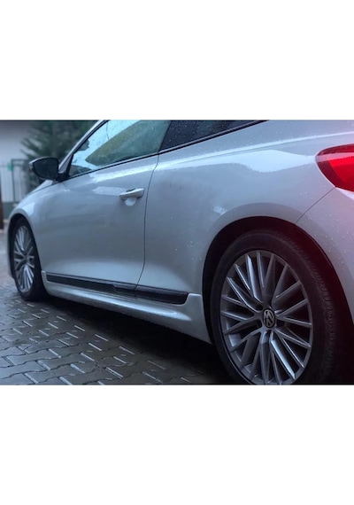 Vw Scirocco R Yan Marşpiyel Seti Plastik 2 Adet Mat Siyah 2008 -2017 Karlık+ek+bodykit