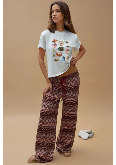 Hiccup Baskı Detaylı Regular Fit Bisiklet Yakalı %100 Pamuklu T-shirt Çok Renkli 02